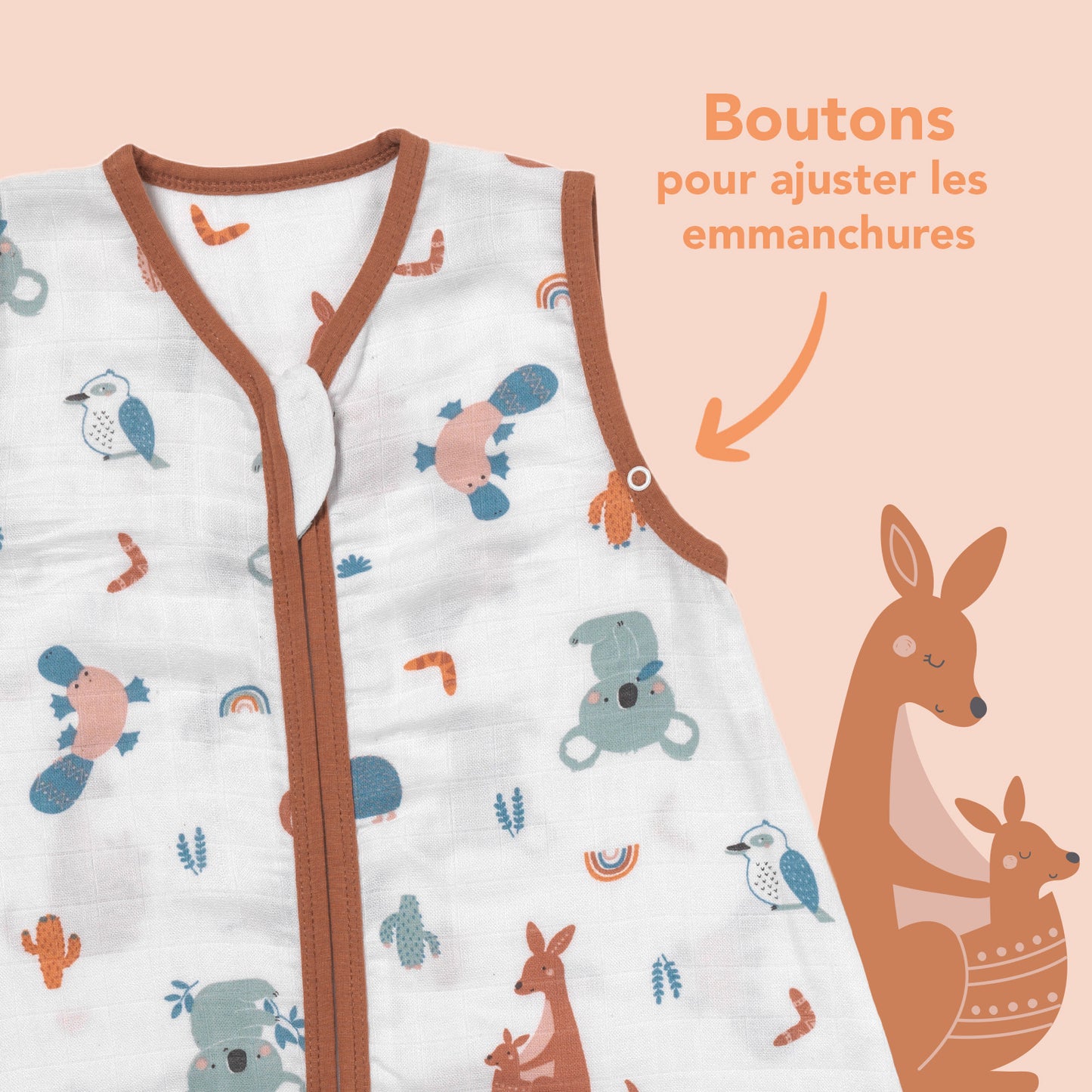 Gigoteuse bébé été - mousseline - 0.5 TOG