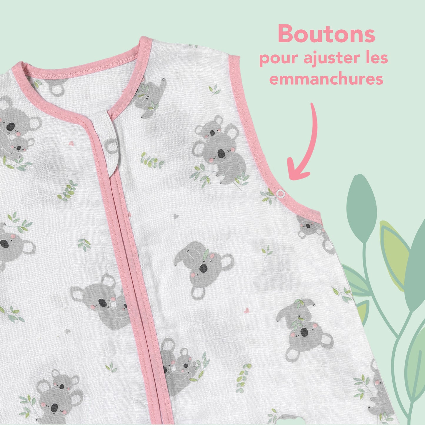 Gigoteuse bébé été - mousseline - 0.5 TOG