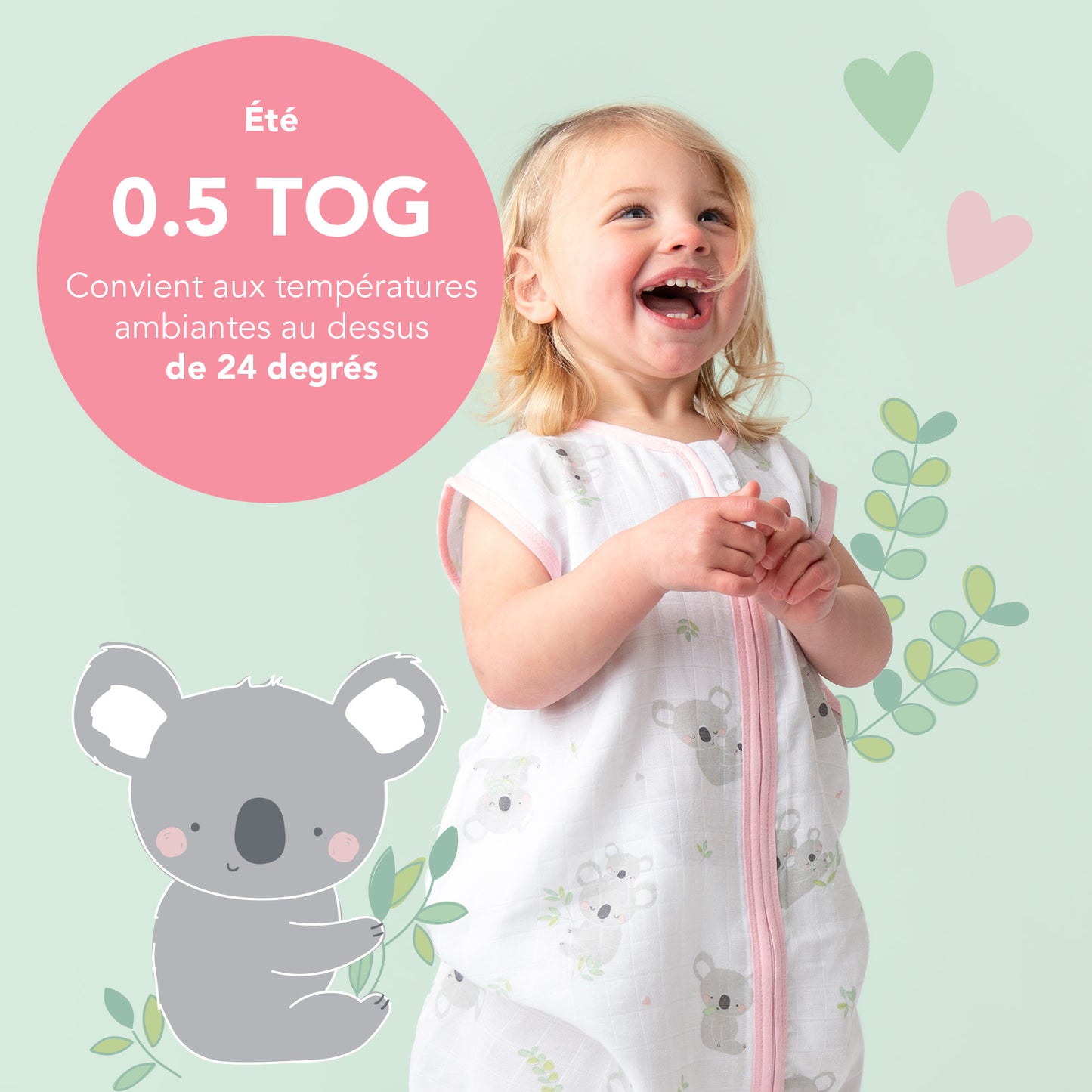 Gigoteuse bébé été - mousseline - 0.5 TOG