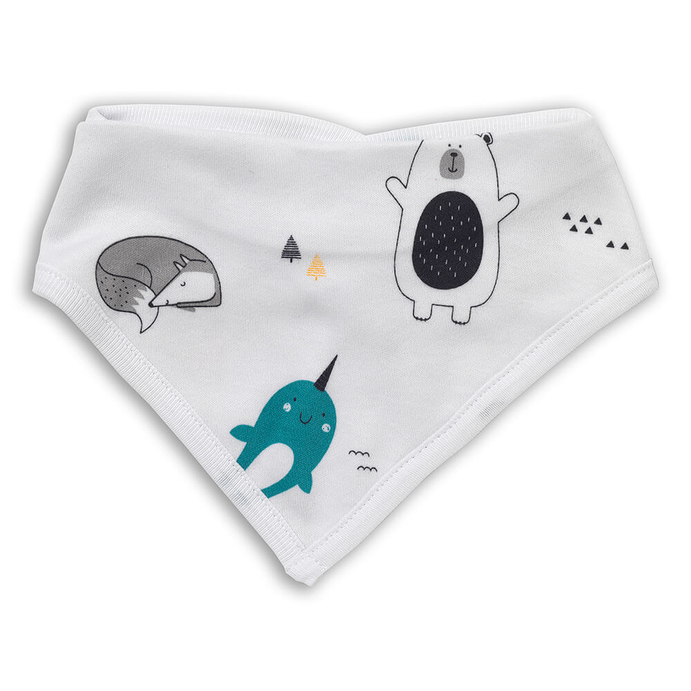 Bandana pour bébé 100% bio - lot de 4