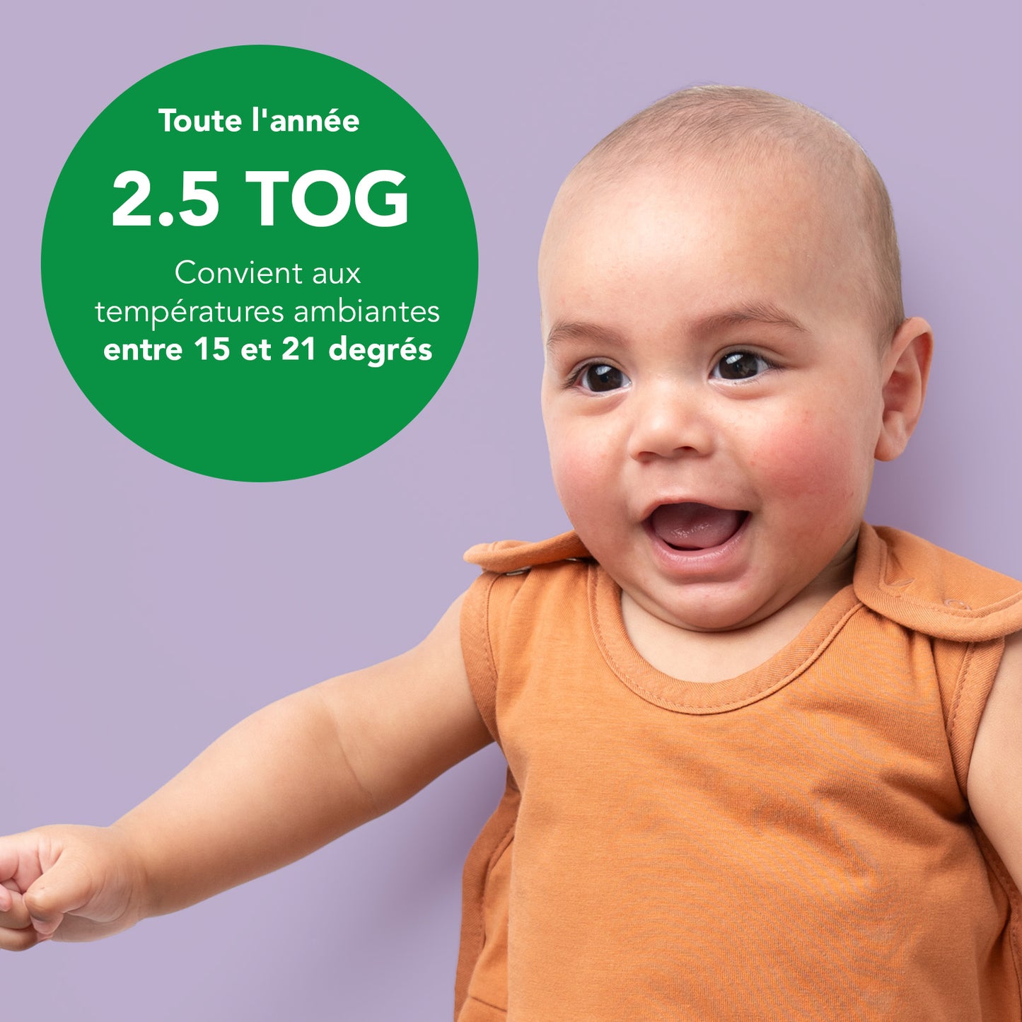 Gigoteuse bébé toutes saisons - unie - 2.5 TOG