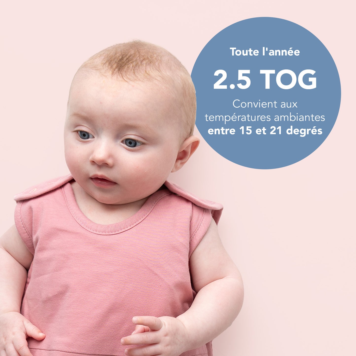 Gigoteuse bébé toutes saisons - unie - 2.5 TOG