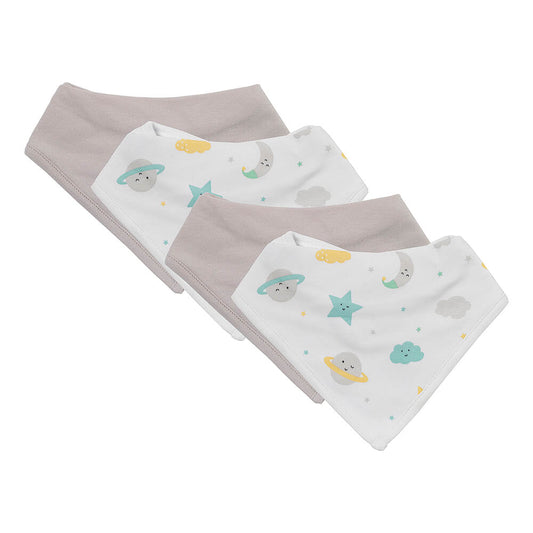 Bandana pour bébé 100% bio - lot de 4