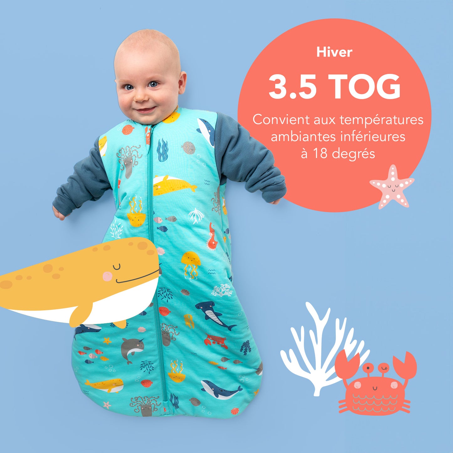 Gigoteuse bébé hiver - 3.5 TOG