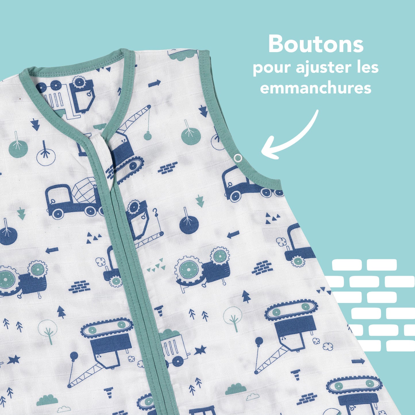 Gigoteuse bébé été - mousseline - 0.5 TOG