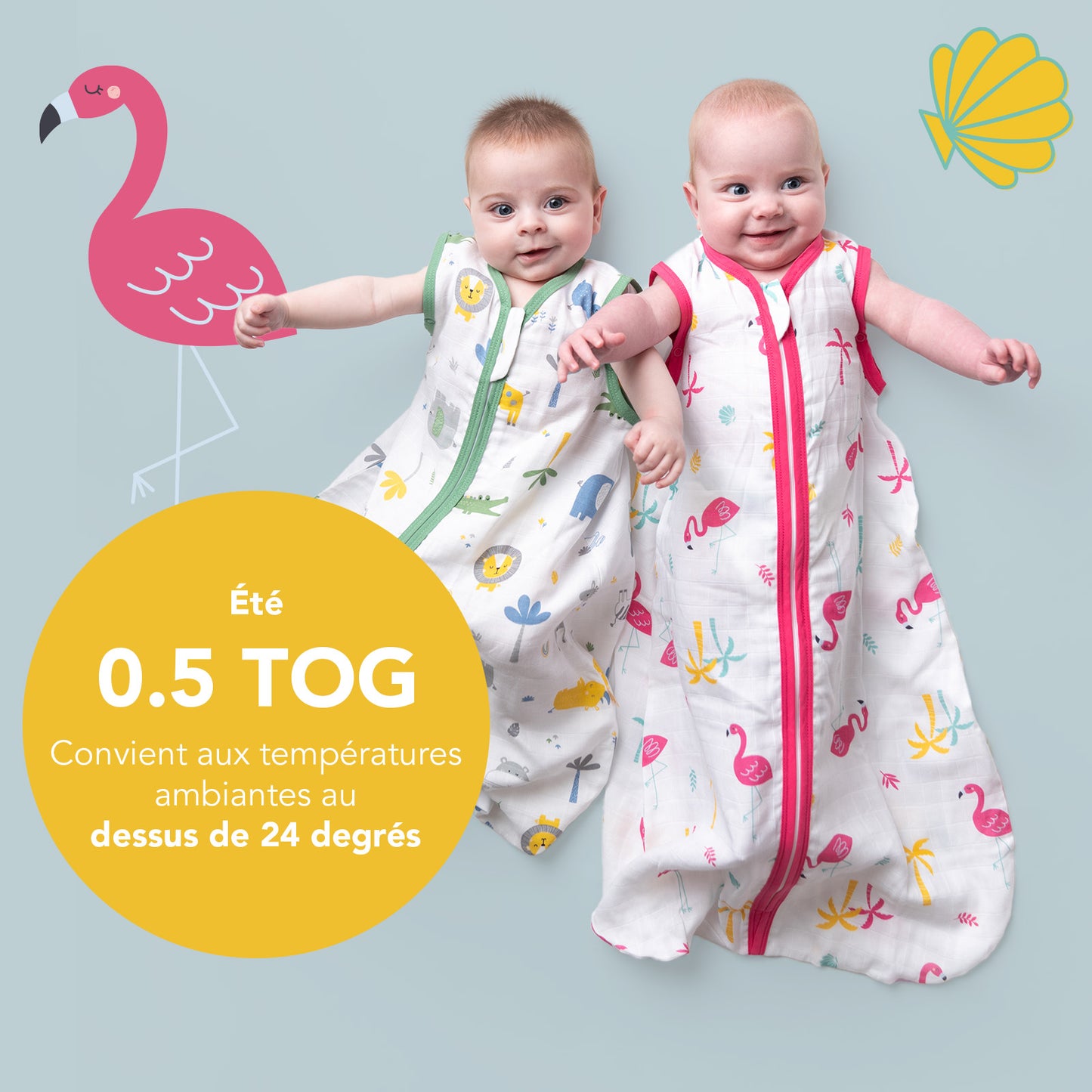 Gigoteuse bébé été - mousseline - 0.5 TOG