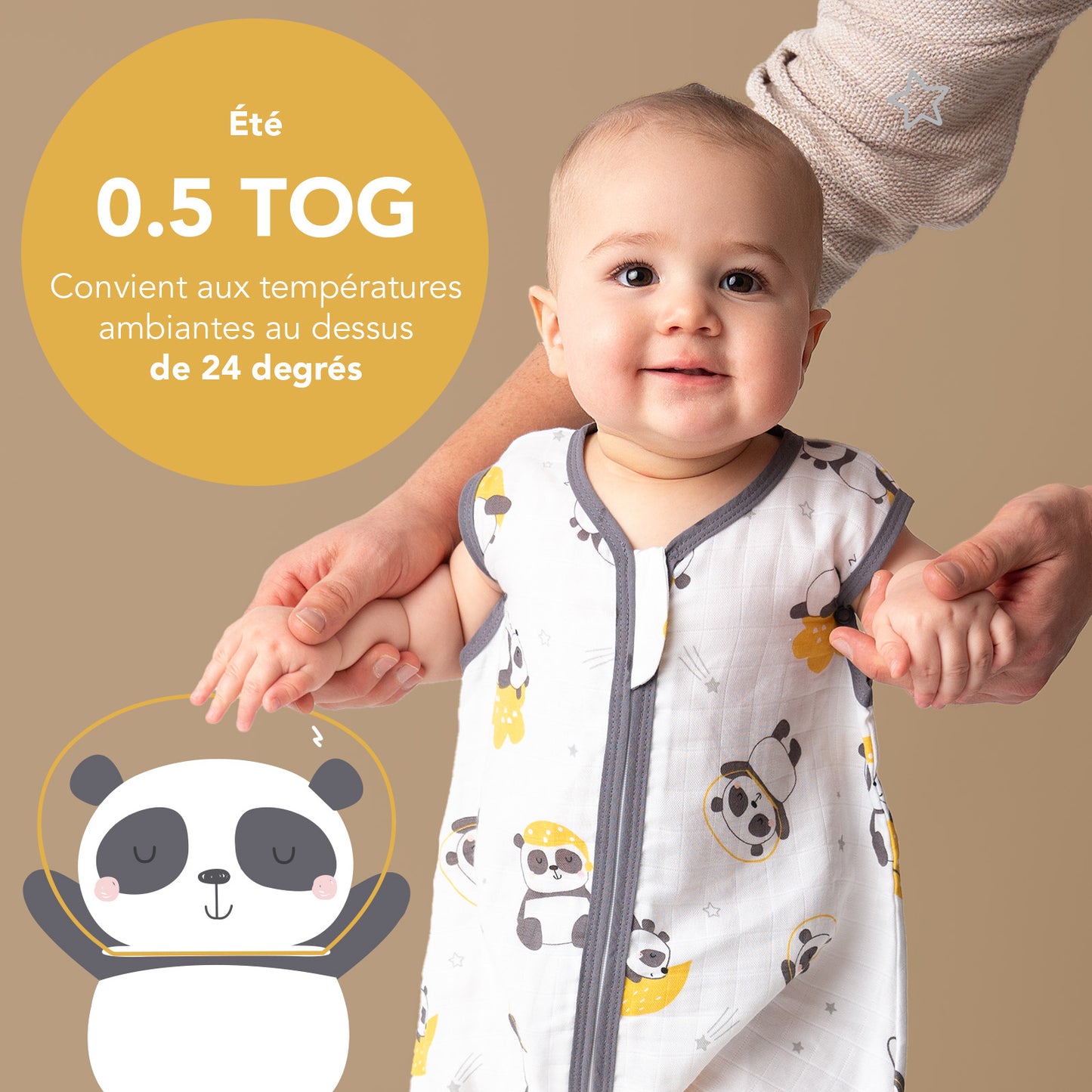 Gigoteuse bébé été - mousseline - 0.5 TOG