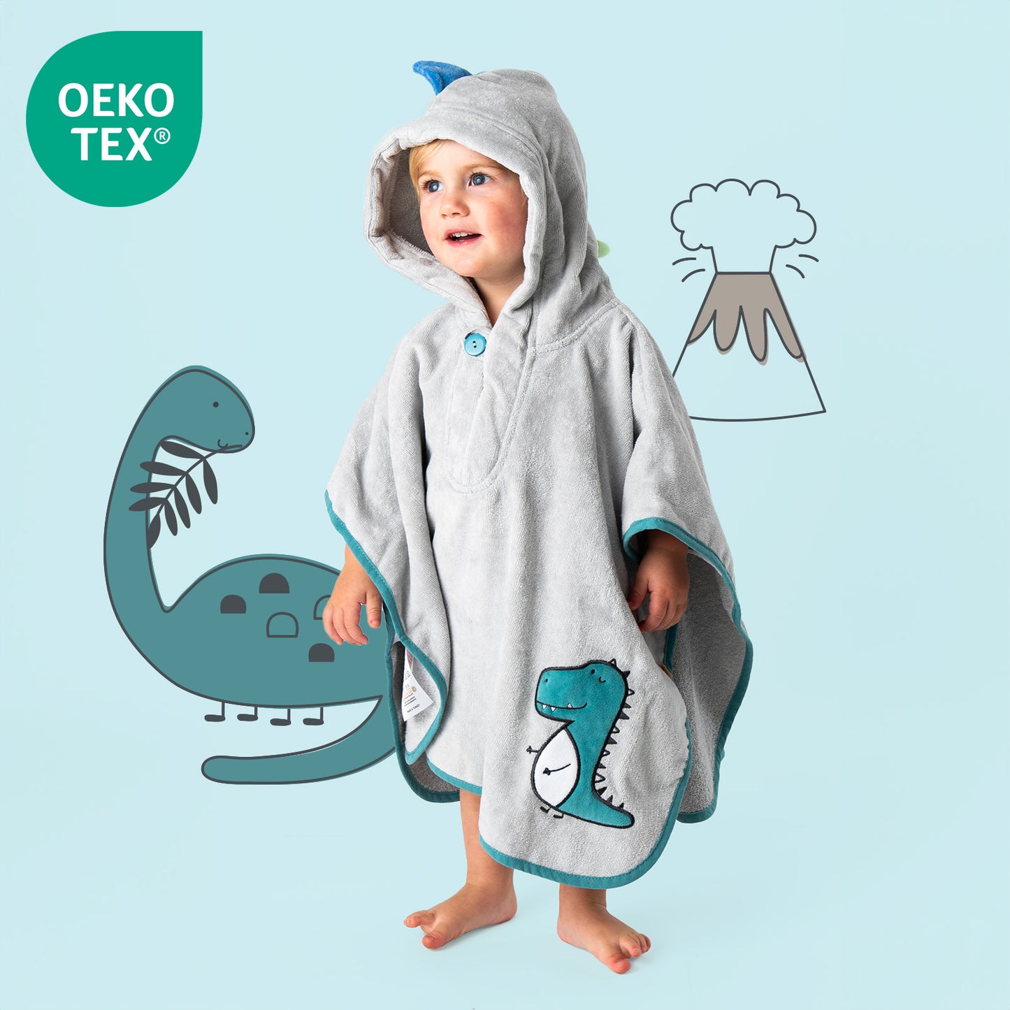 Poncho de bain à capuche pour enfant