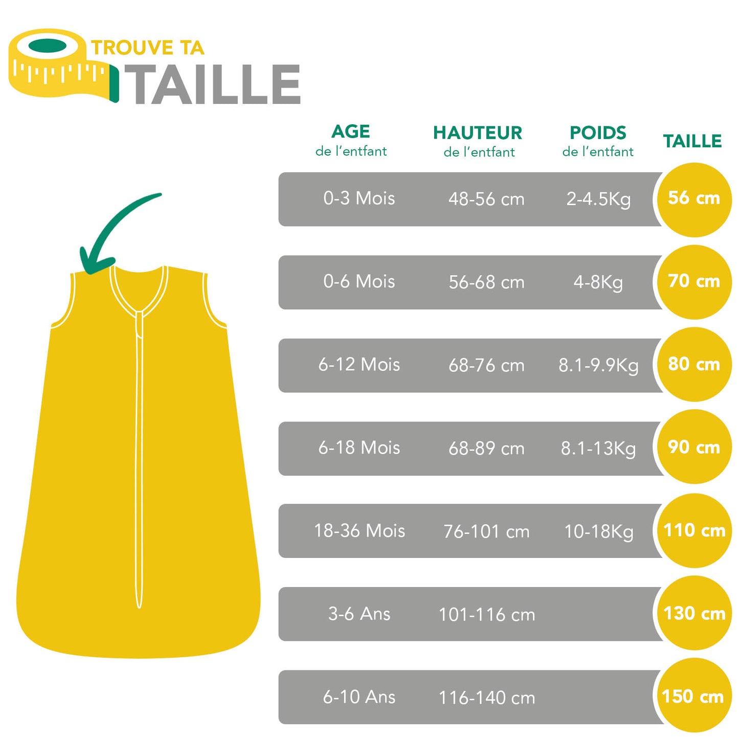 Gigoteuse bébé été & mi-saison - Tog 1