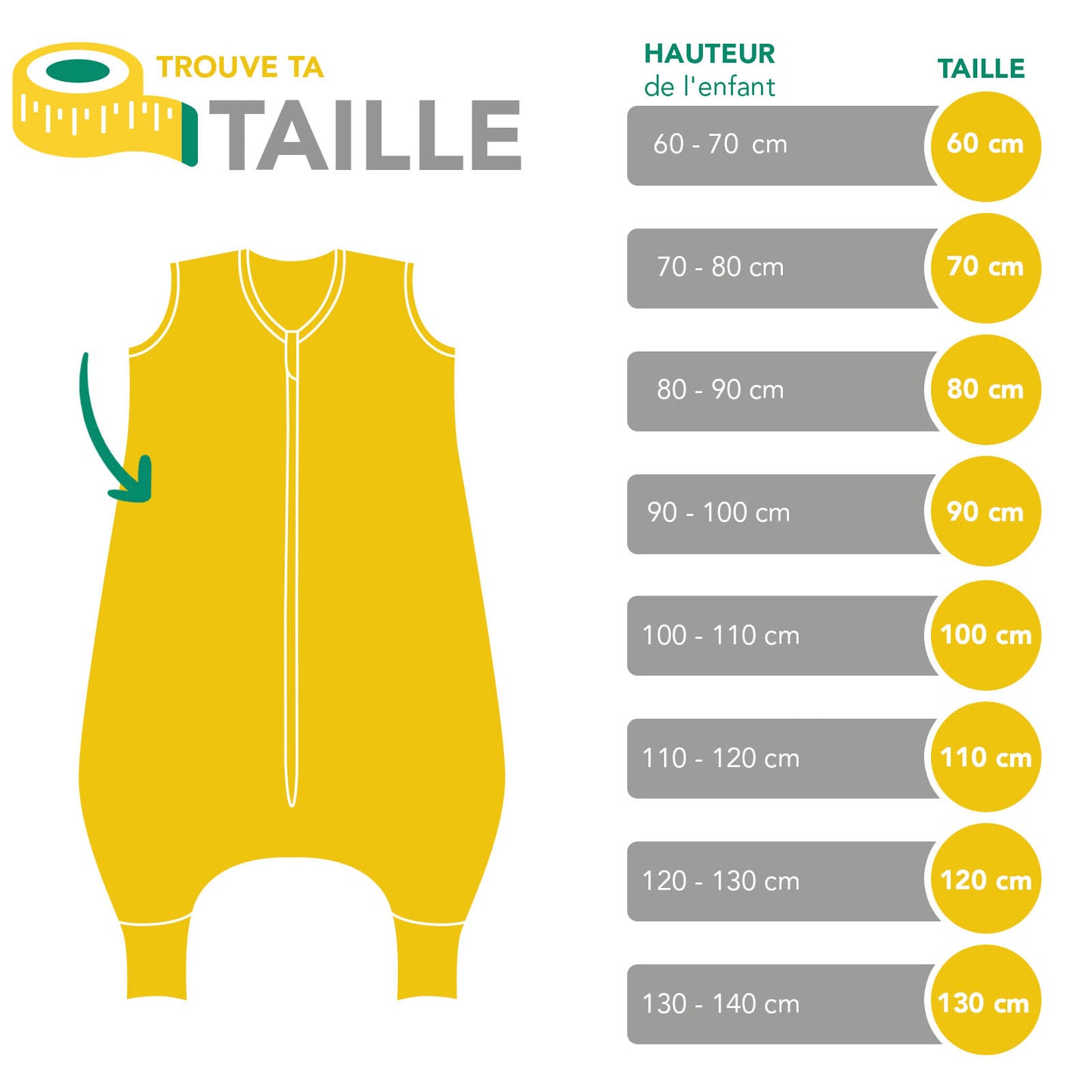 Gigoteuse à pieds été - mousseline - 0.5 TOG