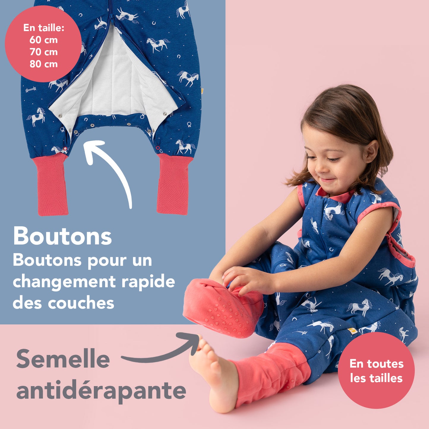 Gigoteuse à pieds hiver - 3.5 TOG