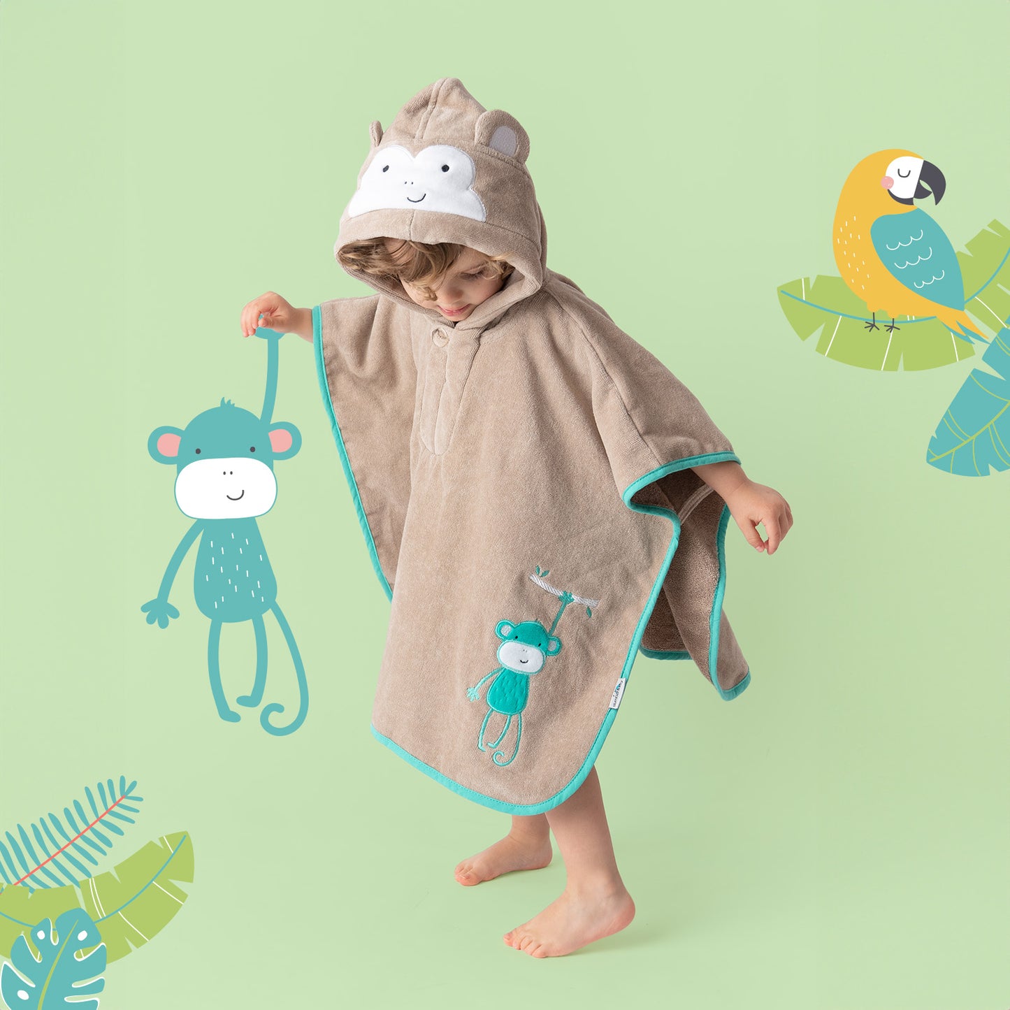 Poncho de bain à capuche pour enfant