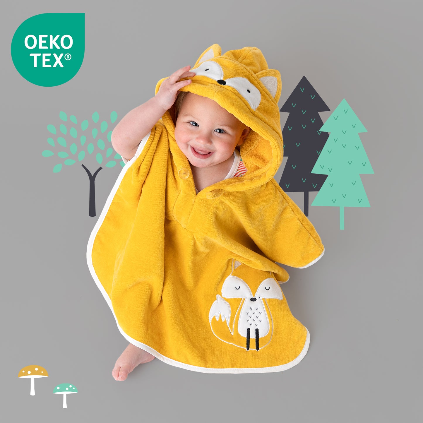 Poncho de bain à capuche pour enfant